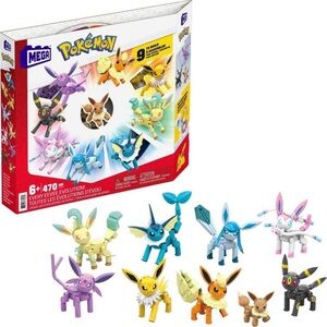 MEGA Pokemon Eevee Evolution
Construction Set with character figures 470pc